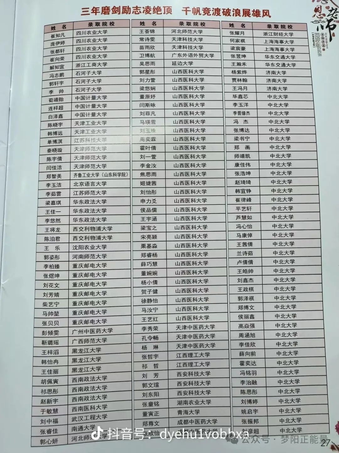 临汾一中2024年高考喜报，14人被清华大学、北京大学录取！